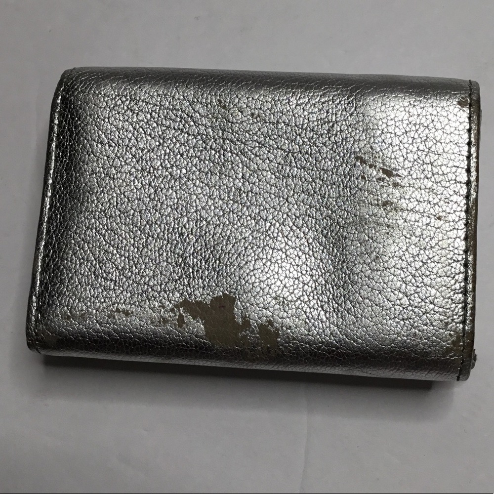 Balenciaga Silver Leather Coin Wallet - Picture 3 of 9